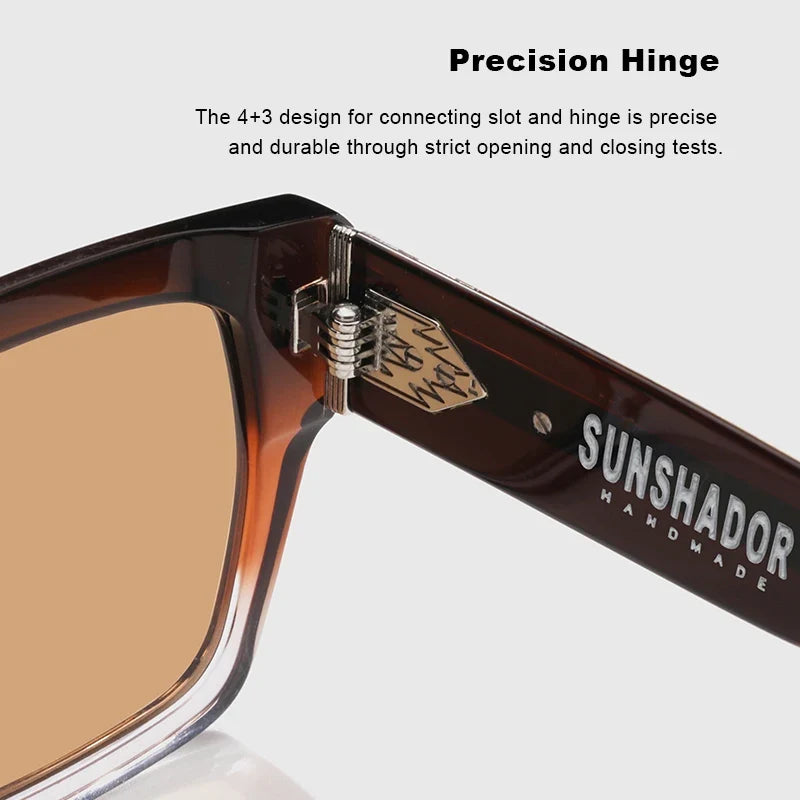 2026 High Quality Handmade Square Acetate UV Protection Men Sunglasses Prescription Myopic Retro Eyewear Men Women Reading Glass