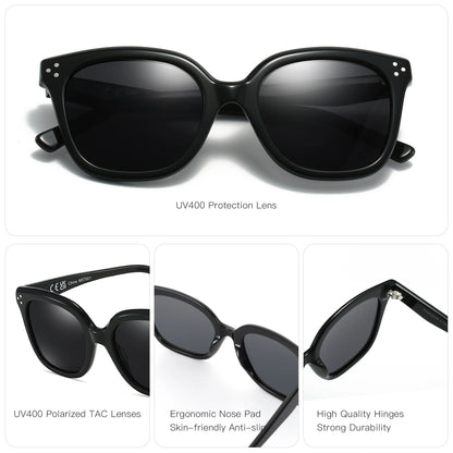 Fashion Square Polarized Sunglasses Classic Design UV400 Protection Acetate Sun Glasses Shade for Women Men