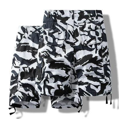 Men's Short Pants Cotton Cargo Shorts Tactical Breeches Casual Sports Man Hiking Fishing Streetwear