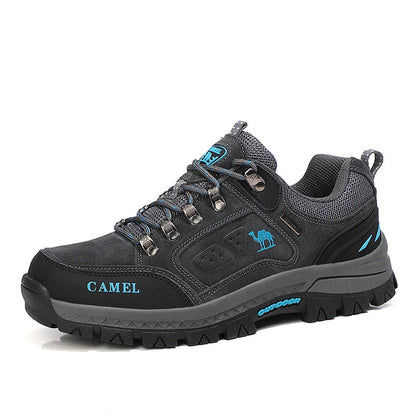 Suede Leather Men Hiking Shoes Outdoor Trail Trekking Sneakers Men Non-slip Breathable Climbing Shoes Men Mountain Sports Shoes