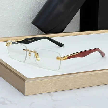 Designer Boundless Sunglasses THE ARTIST I Handmade in Germany Rectangle Alloy Acetate Luxury Top Quality UV400 Unisex with Case