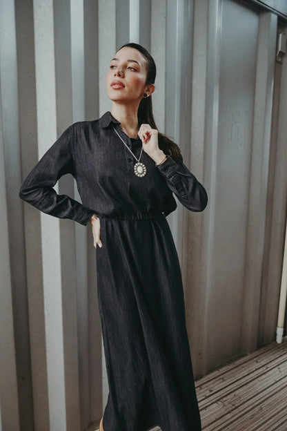 AS AW25 Denim set loose Shirt + slip dress Aline adjustable dress