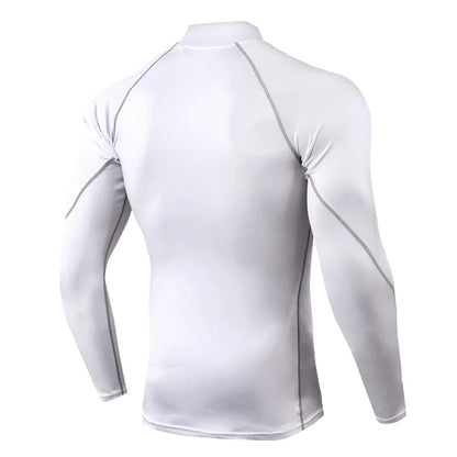 Running T-Shirt Mens Long Sleeve Compression Shirt Gym Sports Top Training Quick Dry Breathable Bodybuilding Fitness Clothing