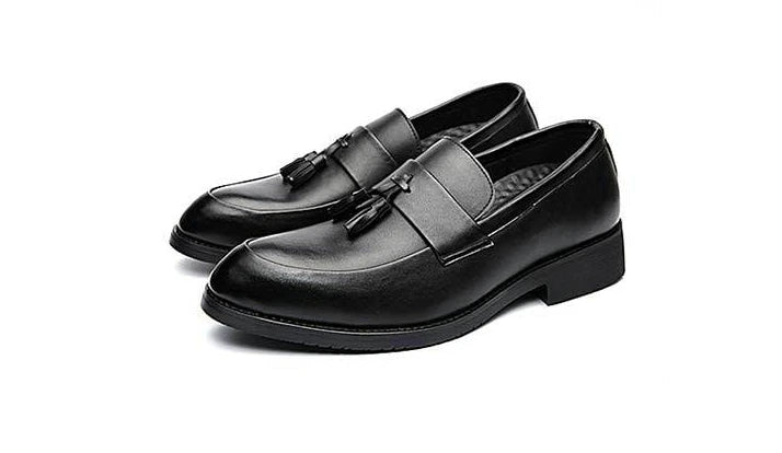 With Tassels Loafers Office Leather Shoes for Men Platform Thick Sole Pointed Toe Man Casual Shoe High Quality Fashion Elegant