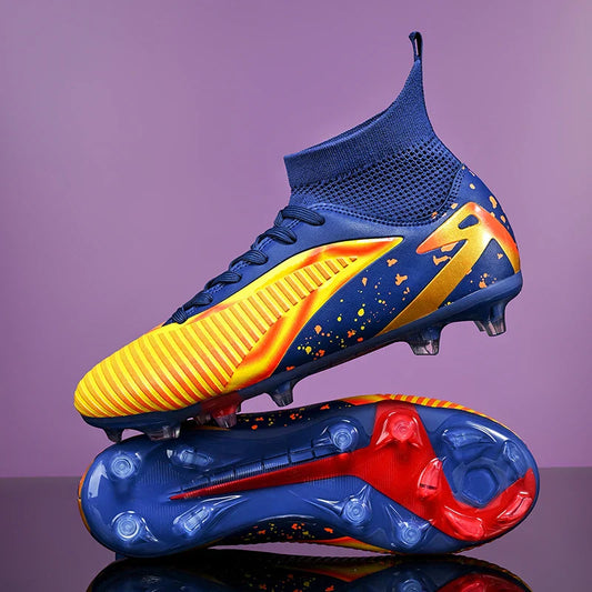 New Men Football Boots Sports Shoes Futsal High Ankle Soccer Shoes High-quality Indoor Non-Slip Outdoor Ultralight Non-Slip