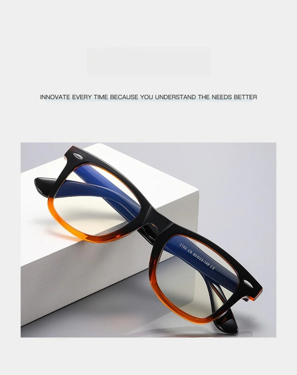 Personalized Fashion New Design Geometric Polygonal Reading Anti Blue Light Glasses Customizable Prescription PFD2102