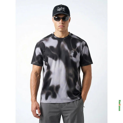 Men's Digital Camo Long-Sleeved T-Shirt: Lightweight, Breathable, Moisture-Wicking—Ideal for Outdoor Sports & Fitness