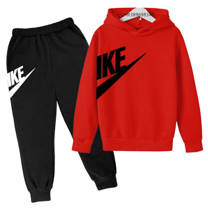 Children 3-12 Years Old Autumn Hoodie Long-sleeved Boys Girls Toddler Sports Coat Top+Pants Stylish Casual Sweatshirt Set