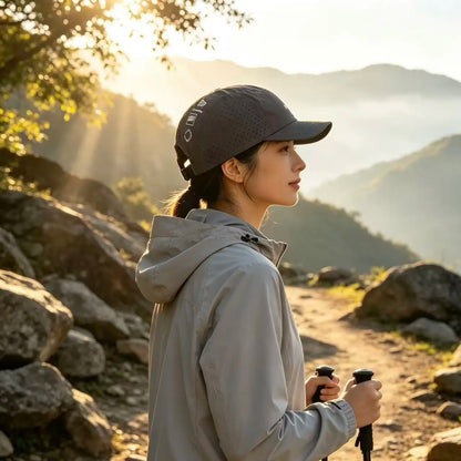 Short Brim Quick-Drying Mesh Baseball Cap - Breathable Lightweight UV Protection Sunshade, for Men Women Couples, Outdoor Hiking