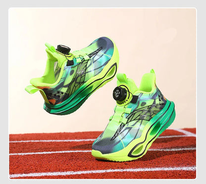 Children‘s Basketball Shoes Cushioned Sneakers Non-slip Breathable Running Shoes Lace-up Boys Girls Athletic Shoes Tennis Shoes