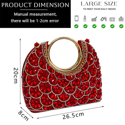 2026 New Arrival Italian-Inspired Peach Rhinestone Pointed Toe Women’s High Heels with Matching Handbag Set – Elegant Wedding