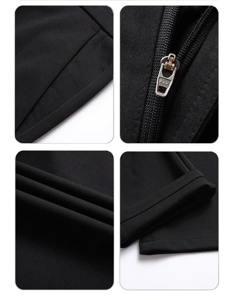 Spring Summer Men's Casual Pants Stretchy Suit Pants Formal Business Trousers Plus Size 46 48 Classic Navy Blue Trousers