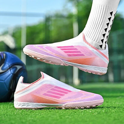 New Men Football Boots Outdoor Sport Training Soccer Shoes Match Boys Adult Cleats Breathable Non Slip Long Spikes Comfortable