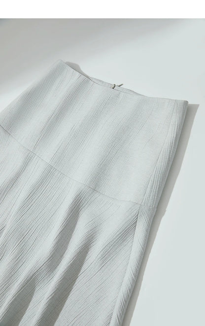 Minimalist Women Skirts Summer Luxur Office Lady  Solid Combination Twill A-line Elegant MIdi Skirt Female Clothing12542278