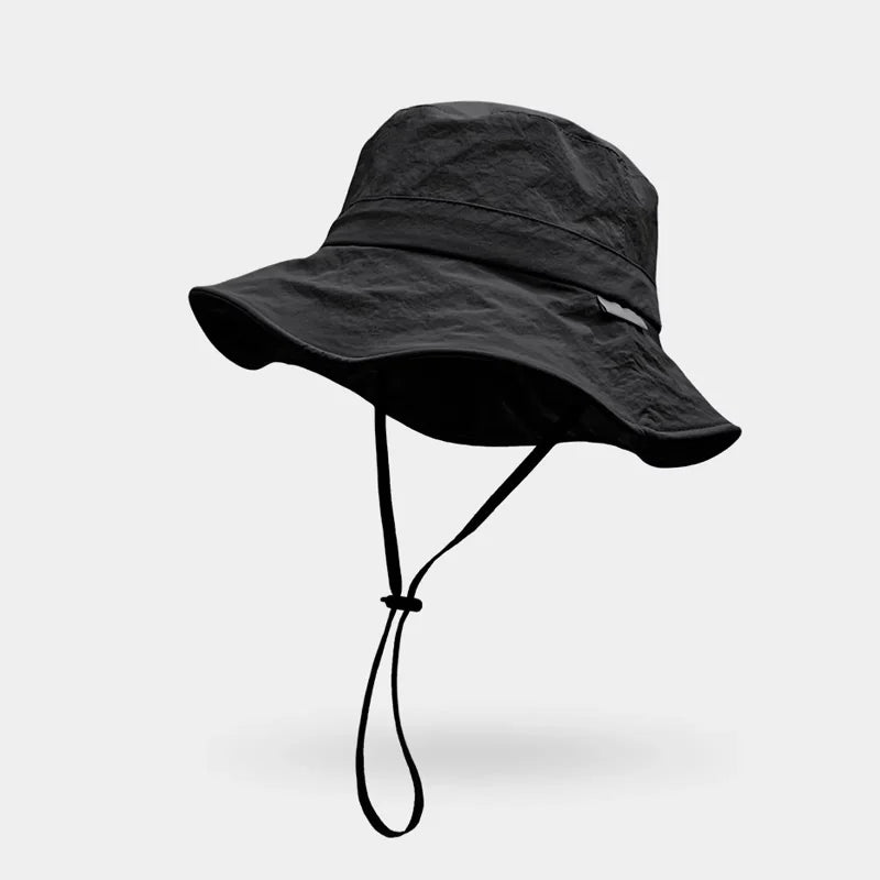 2026 Solid Color Sun Hats for Men Women Summer Outdoor Fishing Cap Wide Brim Anti-UV Protection Bucket Hat Hiking Fisherman Caps