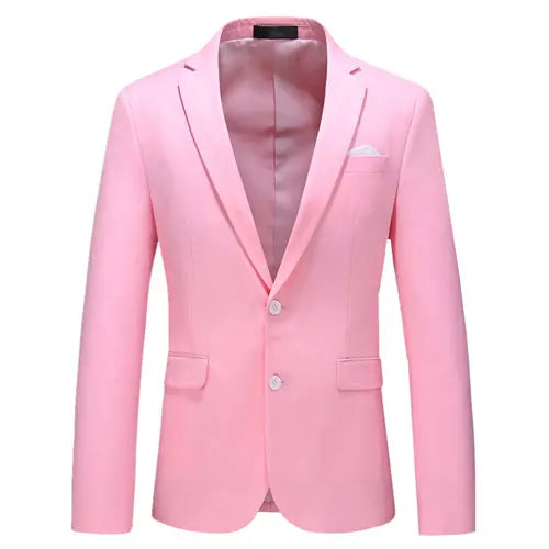 2026 New Men's Green Suit Jacket, Two Button V-Neck Coat, Wedding Party Formal Dress Tops Blue Red Yellow Green Blazers
