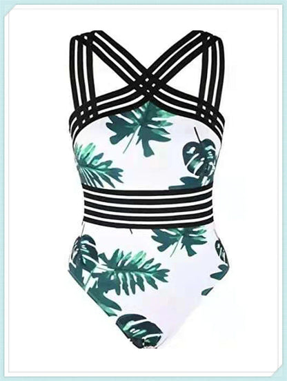 Solid Mesh Tape Swimsuit 2026 One Piece Sexy High Neck Swimwear Women Cross Front Bathing Suit Female Padded Beachwear Bodysuit