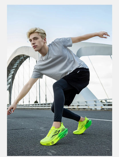 Running Shoes Carbon Board Profession Marathon Men Sports Breathable Lightweight Women's Comfortable Athletic Nonskid Sneakers