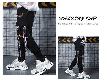 Mens Techwear Sweatpants Y2K Streetwear Jogging Pants Men Hip Hop Street Dance Casual Trousers Vintage Cargo Pant Pantalon Homme