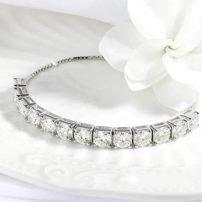 3/4/5mm Adjustable Moissanite Tennis Bracelet for Women Men D Vvs1 Round Gems Lab Diamond Chain S925 Sterling Silver