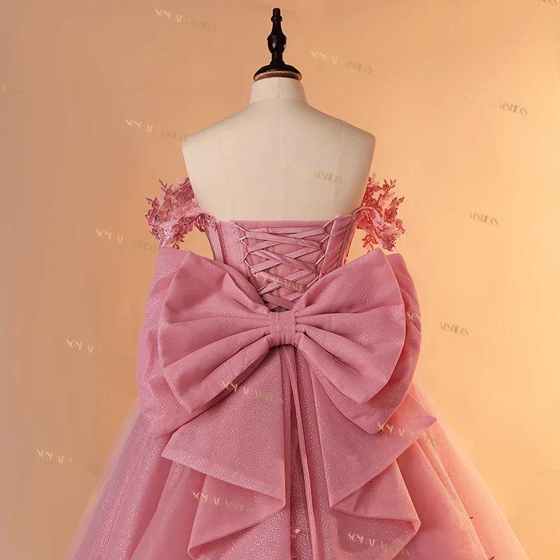 Pink 15 Quinceanera Dresses Ball Gown Sweet Lace Party Dresses 15 Year Old Dress For Quinceanera Customized Princess Gown 2025