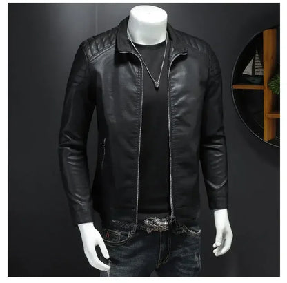 Men PU Leather Jacket Motorcycle Streetwear Baseball Outdoor Bomber Casual coat Men Autumn Motorcycle Windbreaker Male Outwear