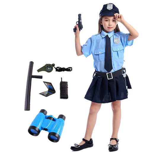Dress Up America Police Costume for Police Officer Costume for  - Cop Uniform Set with Accessories  Party Show Gifts