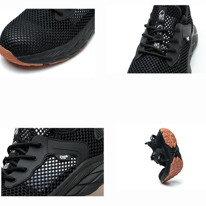 Fashion 2025 New Summer Breathable Safety Work Shoes Sneakers Comfortable Steel Toe Anti Puncture Indestructible Men Boots
