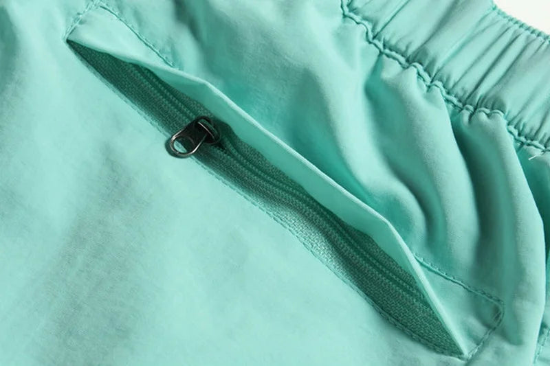 Women's Summer Hiking Pants Women Trekking Sport Quick Dry Thin Cargo Trousers Removable Outdoor Camping Pants Shorts