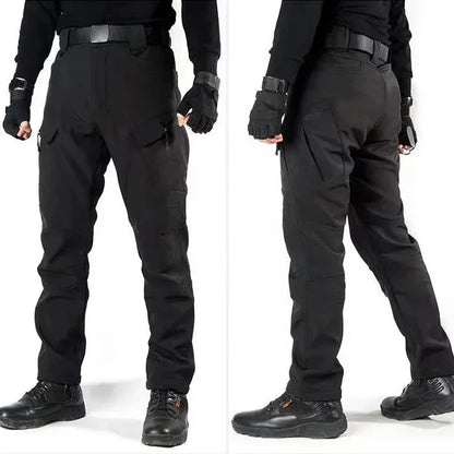Waterproof Shark Skin Tactical Sets Mens Thicken Fleece New Soft Shell Combat Jackets+windproof Warm Cargo Pant 2 Piece Set