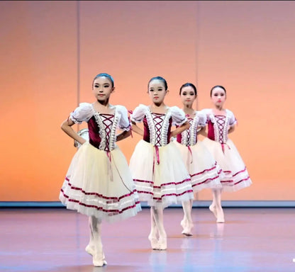 Adults Women Girls Long Ballerina Dress Kids Child Giselle Performance Swan Dance Costume Red Romantic Tutu Ballet Skirt Clothes