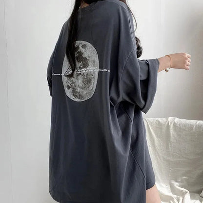 2024 Summer Women Short Sleeve T-shirts Harajuku Streetwear Female O-neck Pullover Tops Korean Style Ladies Casual Loose Tees