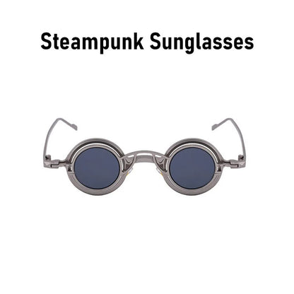 Steampunk Sunglasses For Men Metal Frame Vintage Retro Round Fashion Glasses Punk Dropshipping Gafas De Sol Lunette De Soleil