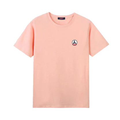 Europe Summer High Quality Tops 100%Cotton Men Women T-shirt Embroidery Logo Couple Casual Loose O-Neck Short Sleeve Tees