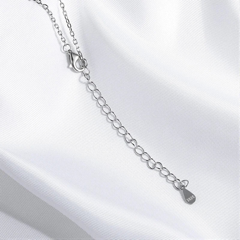 1-3CT Solitaire Moissanite Necklace for Women Emerald Cut Lab Diamond Wedding Female Necklace 925 Sterling Silver Jewelry