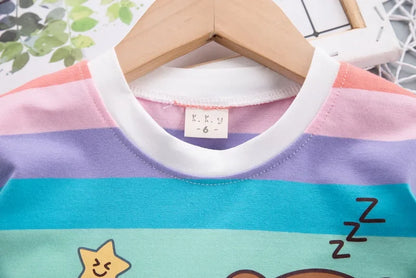 0-4 Year Old Boys and Girls Cute Cotton Summer Clothes Set Children's Short-Sleeved T-Shirt handsome
