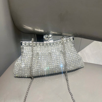 Handle Rhinestones Evening clutch Bag Purses and handbag luxury Designer shiny Crystal Clutch purse bucket bag shoulder bags