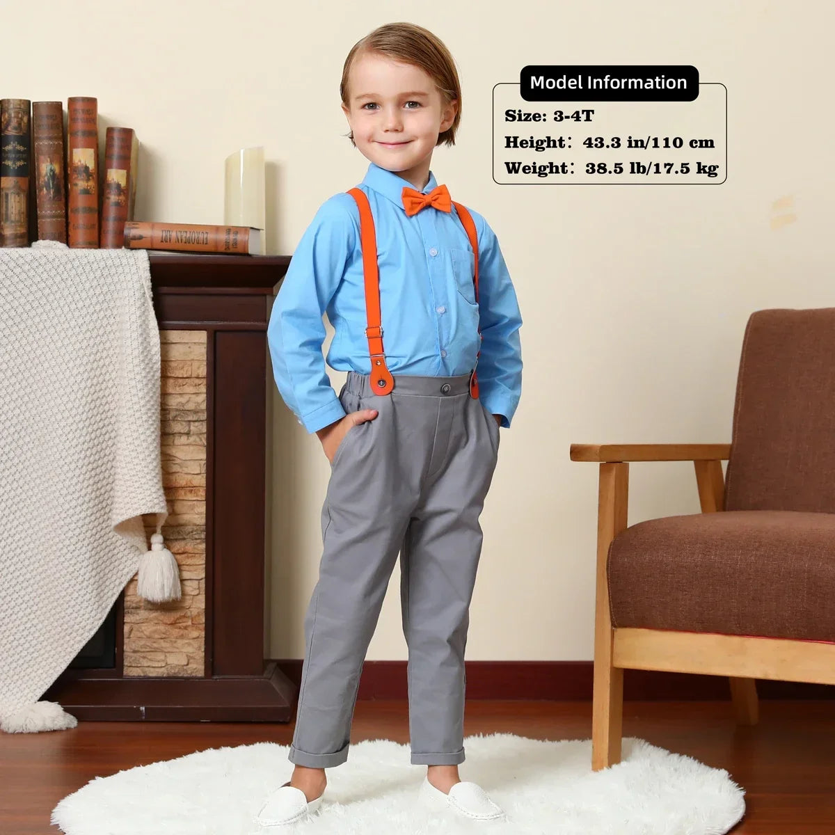 Boys Suits Baby Halloween Outfits Toddler Boy Birthday Set Kids Suspender Dress Gentleman Photography Infant Party Gift Clothes