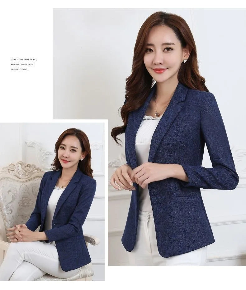 Fashion Women Blazers Jackets Work Office Lady Suit 2025 Slim Single Breasted Business Female Blazer Coats Formal Veste Femme