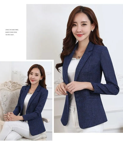 Fashion Women Blazers Jackets Work Office Lady Suit 2025 Slim Single Breasted Business Female Blazer Coats Formal Veste Femme