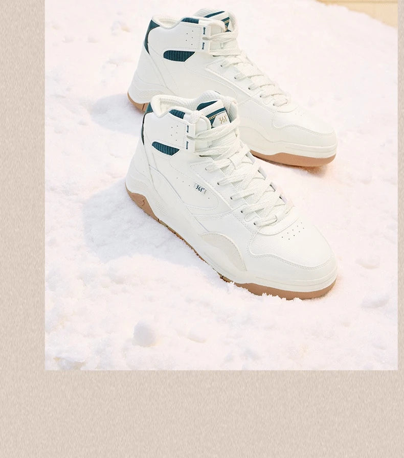 Men's Plus Velvet Skateboard Shoes New Classic Retro High-top Warm Wear-resistant Soft Male Sneakers 672436622A