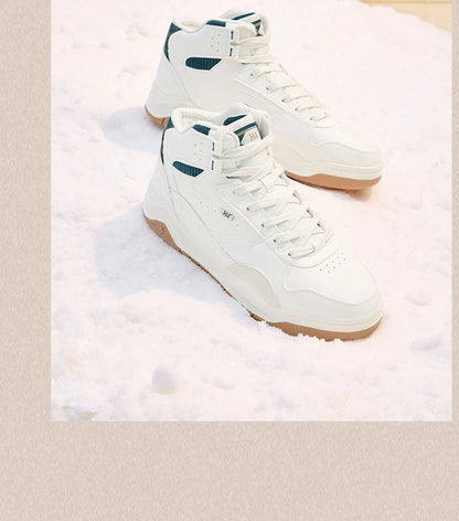 Men's Plus Velvet Skateboard Shoes New Classic Retro High-top Warm Wear-resistant Soft Male Sneakers 672436622A