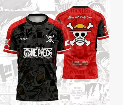 One Piece Anime Luffy Gear 5 3D Print Football Jersey For Men Tshirt Summer Sports Polo Shirt Casual Cosplay Tees Kids/Adult Top