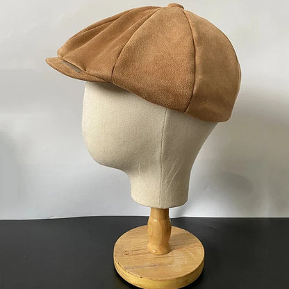 Newsboy Caps With Blade Fashion Men Wool Blend Flat Cap Peaky Hat Driving Hats Front Gatsby Cap for Male NC49