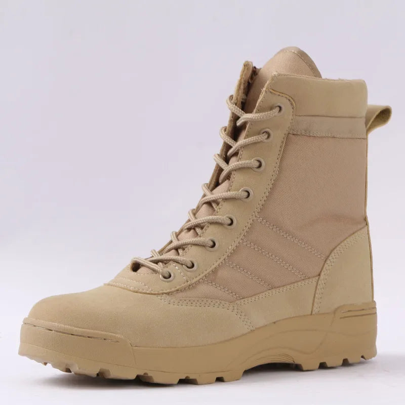 Boots Men Boots Special Force Desert Combat Boots Outdoor Hiking Boots Ankle Shoes Men Work Safty Shoes