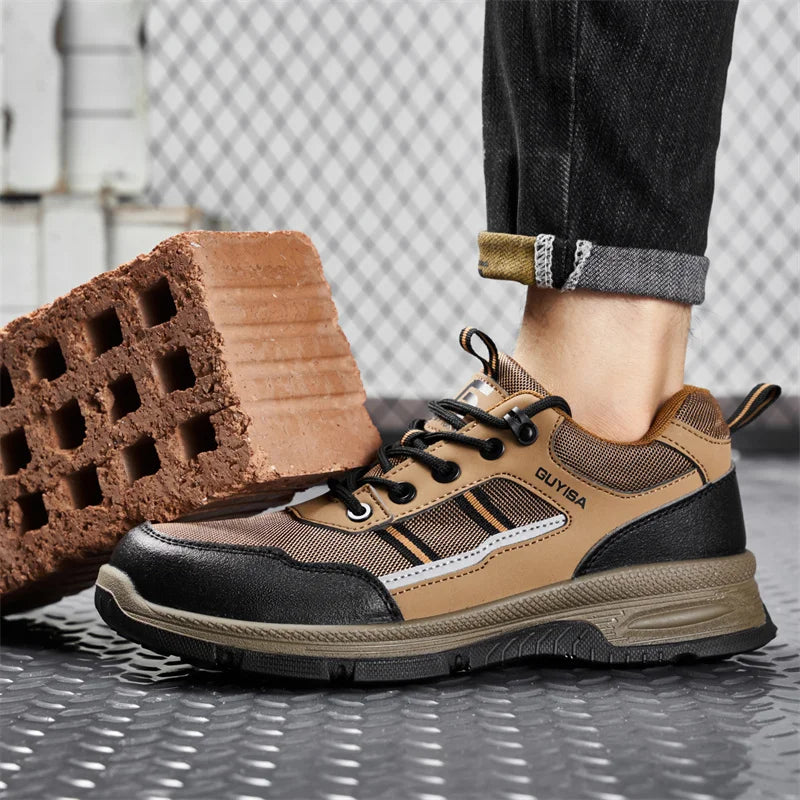 Latest 2024 Fashion Insulation 10KV Men Safety Work Shoes Sneakers Steel Toe Anti Smashing Indestructible Male Footwear