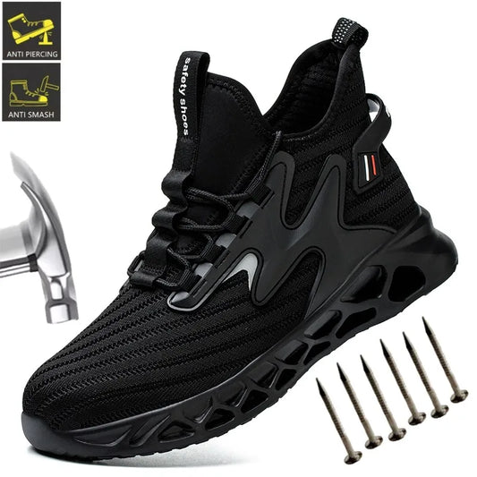 Lightweight Breathable Sneakers Work Hiker Boots Puncture-proof Outsole Construction Work Shoes Men Protection Safety Shoes