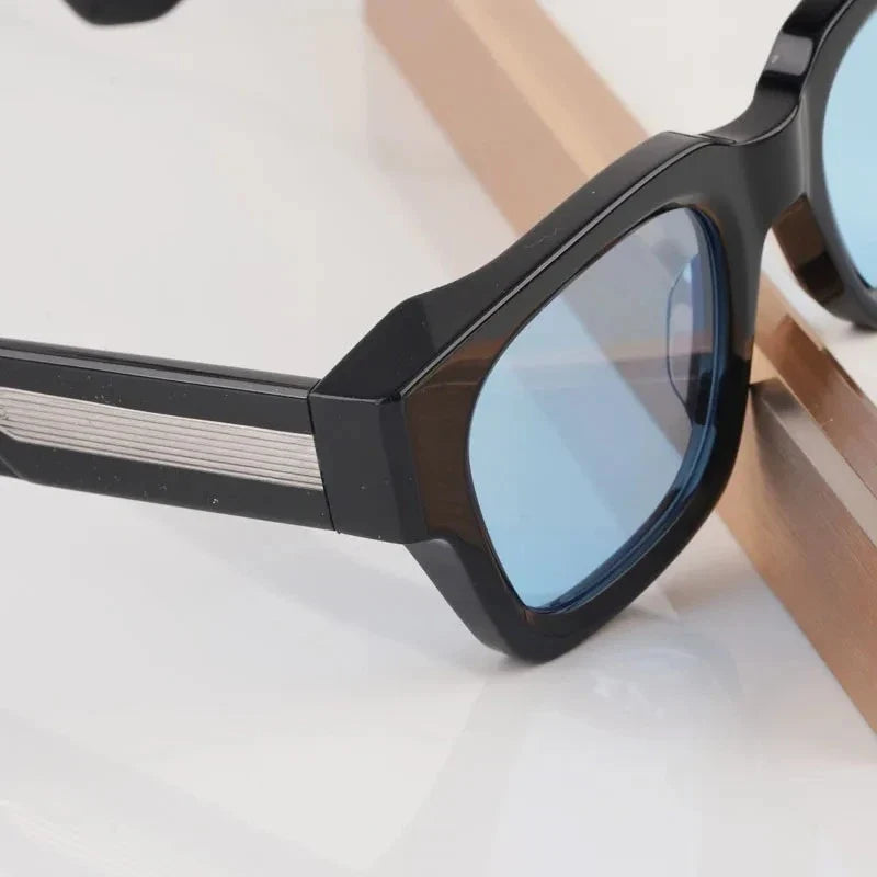 Retro Classical Sunglasses Men Square 10th Anniversary Limited Edition Acetate Handmade Japan Women UV400 with Case Gafas