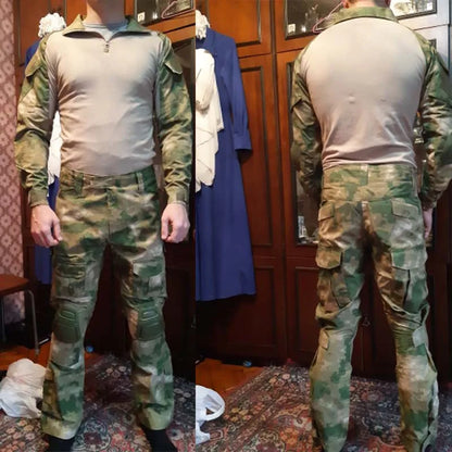 Outdoor Combat Pants +Knee Pads Tactical Cargo Pants Men Trousers Hunting Pants Camping Camo Multicam Workwear Trekking Clothes
