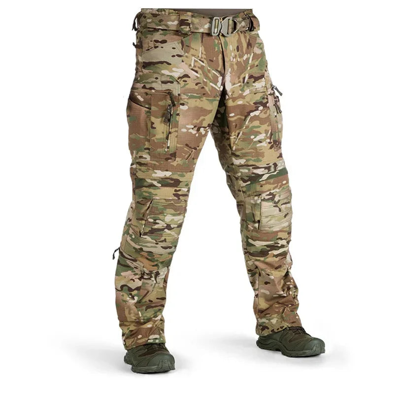 P40 Waterproof Tactical Cargo Pants Men Resistant Multiple Pockets Combat Training Trousers Outdoor Camouflage Paintball Pants